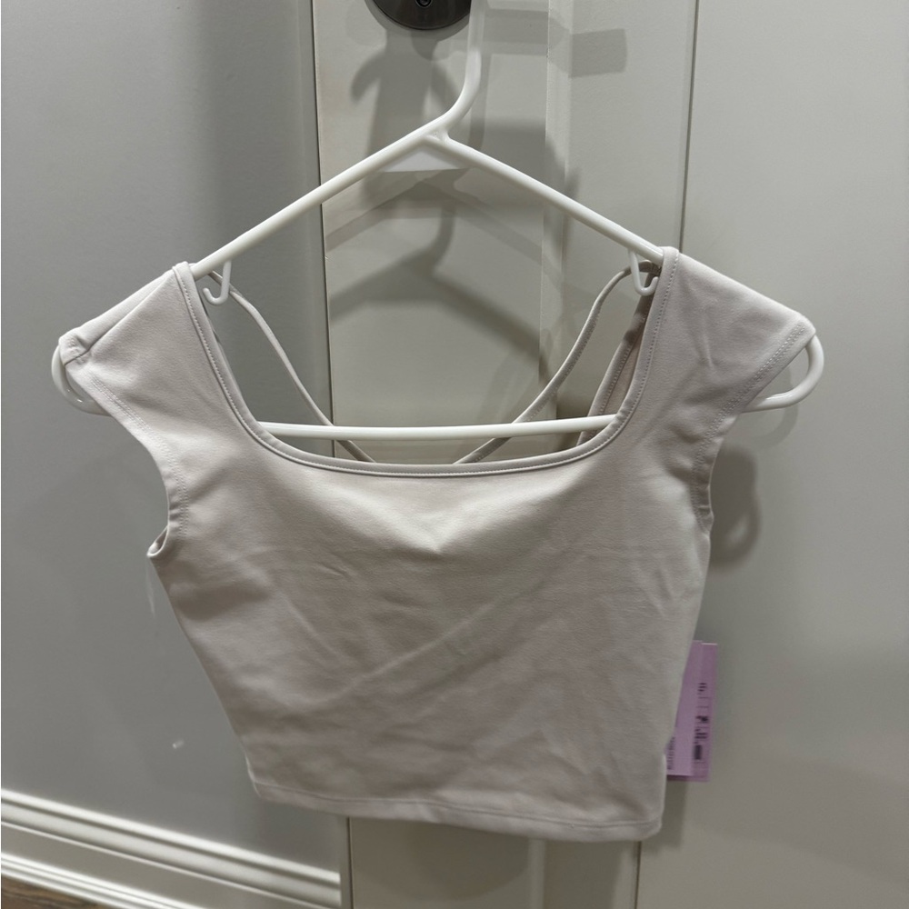 Women's Cream Crop Top